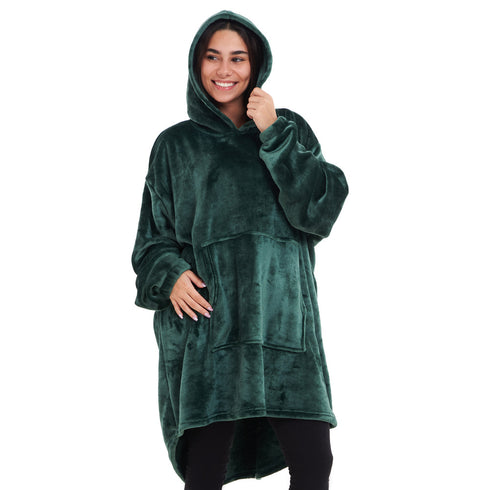 Snuggs Blanket Hoodie Green Tree Christmas